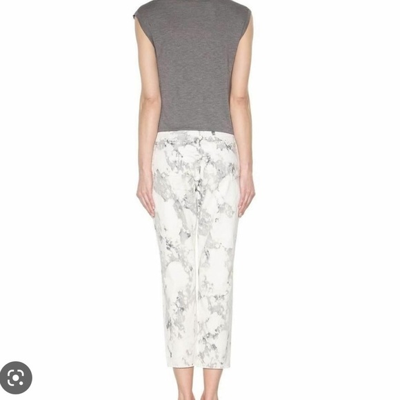 ❤️ J.BRAND Black & White Aubry Sonic Mid-Rise relaxed Cropped Jean H24 - Picture 2 of 14